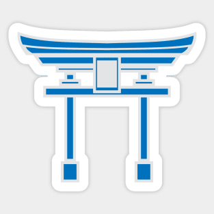 Torii gate (blue) Sticker